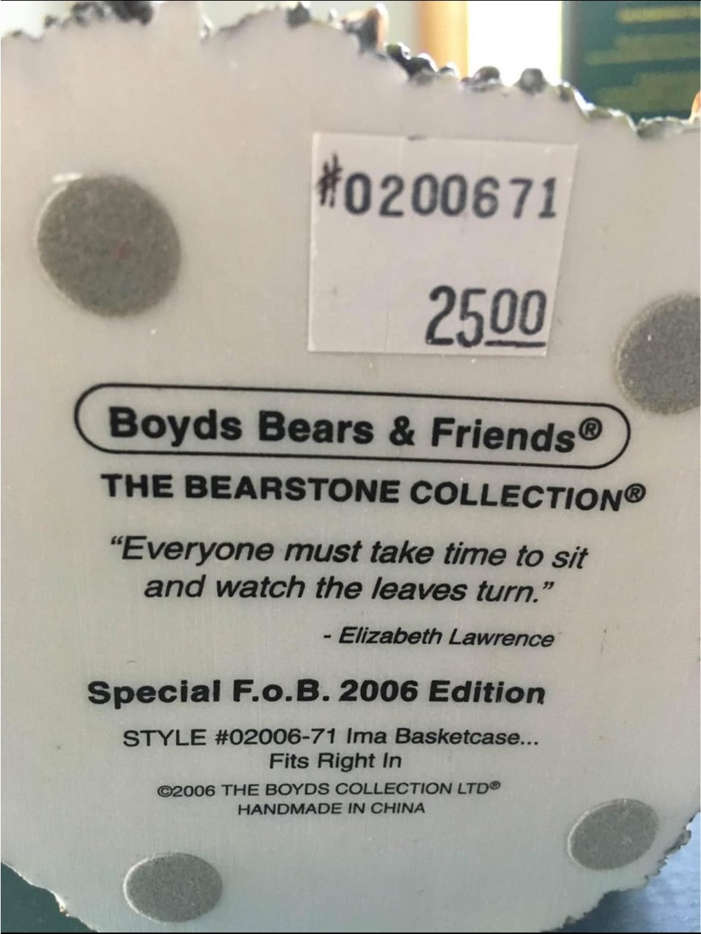 Boyd's Bears - Ima Basketcase...
Fits right in - Picture 2 of 2